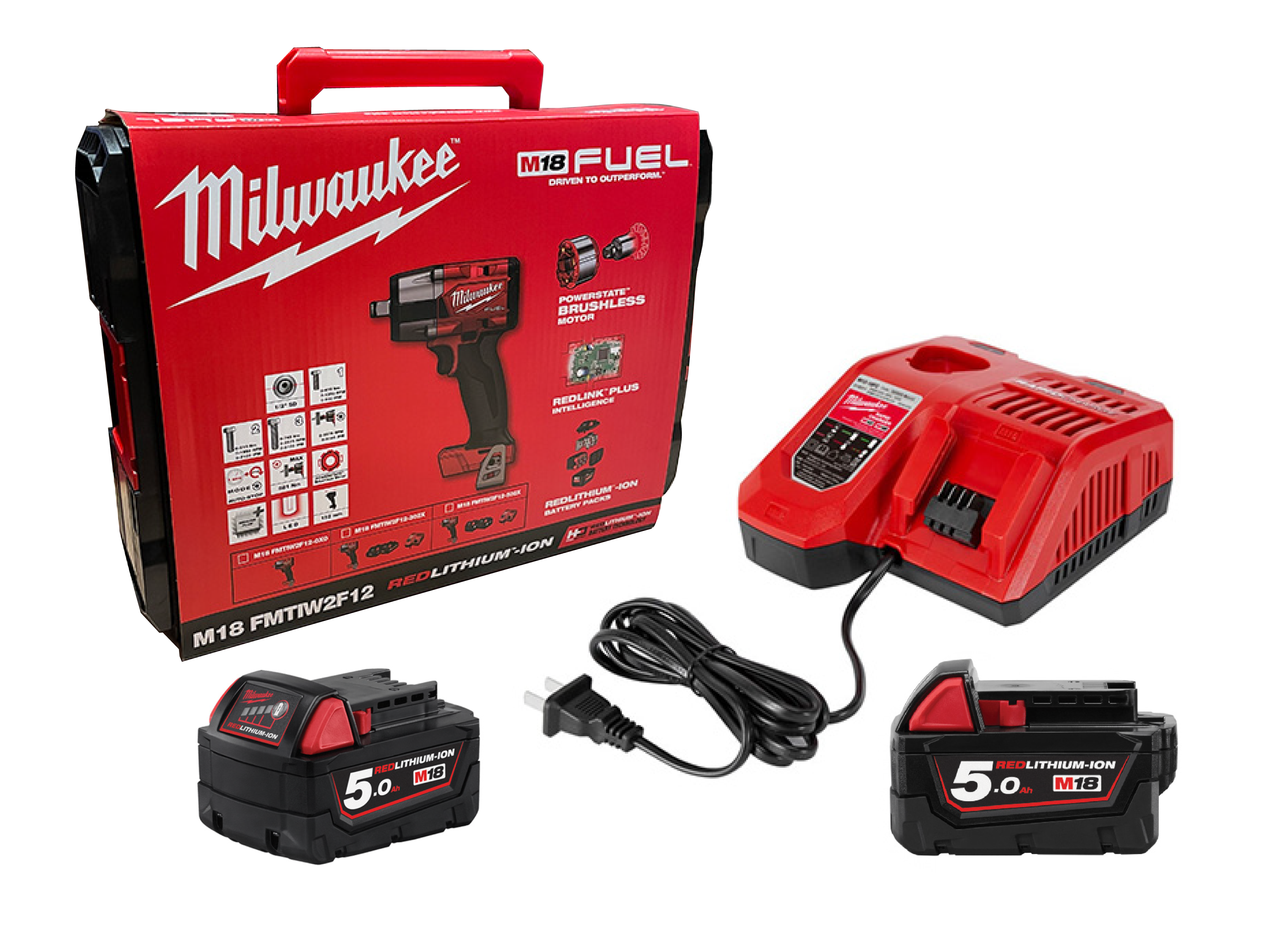 Milwaukee M18 FUEL™ 1/2インチ 745Nm インパクトレンチ (充電器 
